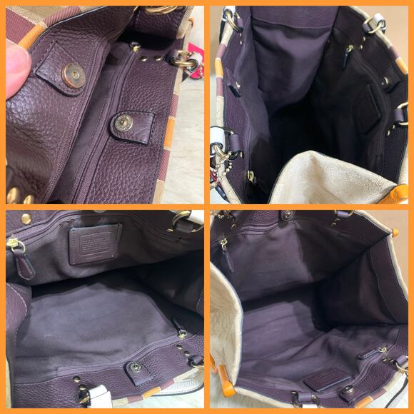 COACH DEMPSEY SET Khaki SIS NS Signature Tote #1917 & Zip Around Wallet #3473 - Picture 13 of 16